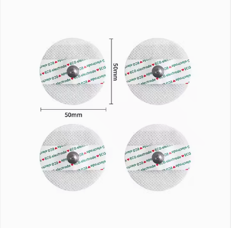 Medical Manufacturing 55mm OEM Snap Self Adhesive Disposable Electrode Patch Pads Ecg chest Electrodes for Ecg Monitor