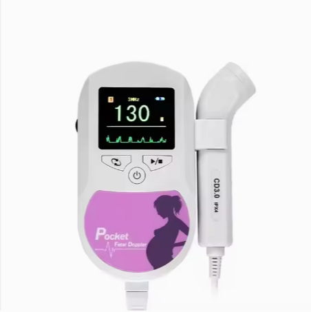 Home Portable Fetal Doppler Baby Pocket Pregnancy Heartbeat Monitor Handheld Doppler Fetal Monitor